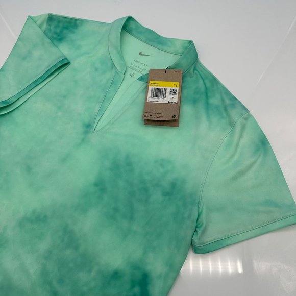 Nike Tops - Nike Women's Dri-FIT Victory Summer Allover Jacquard Golf Polo, Size Small, Mint